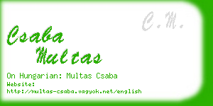 csaba multas business card